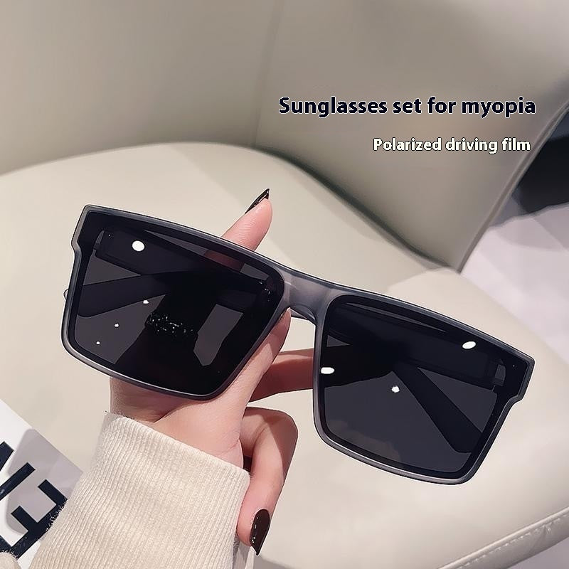 Set Myopia Glasses One Mirror Two Use Driving Personalized Sunglasses