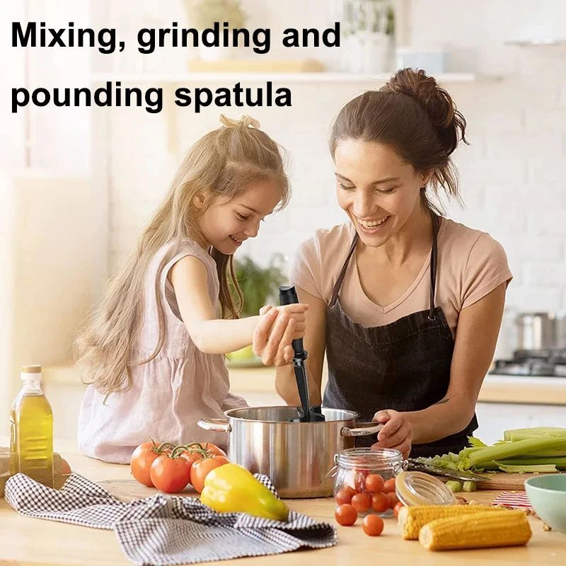 5 Blade Heat Resistant Nylon Meat Chopper Non Scratch Potato Masher Tool Safe For All Cookware Kitchen Utensil For Ground Beef Hamburger Smasher Cooking Tools