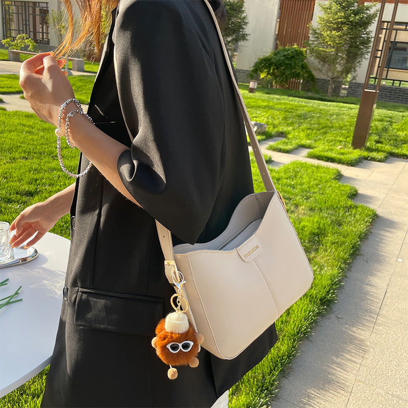 Casual Women's Shoulder Bag Fashion Large Capacity Crossbody Bags Women Solid Color Korean Style Simple Bucket Bag