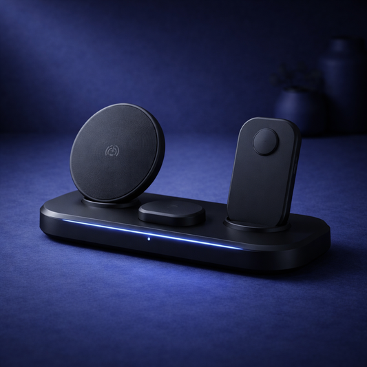 ChargeCore 3-in-1 Wireless Charging Station (Smart Dock System)